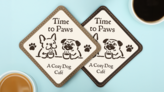 SS Printed Square Leatherette Coasters - Gallery 4
