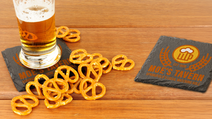 SS Printed Square Slate Coasters - Gallery 2