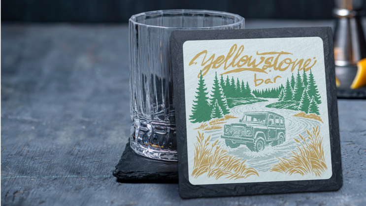 SS Printed Square Slate Coasters - Gallery 4