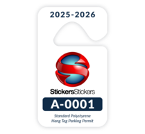 Standard Parking Permit Hang Tag Sample