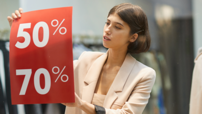 Static Cling Sale at Store