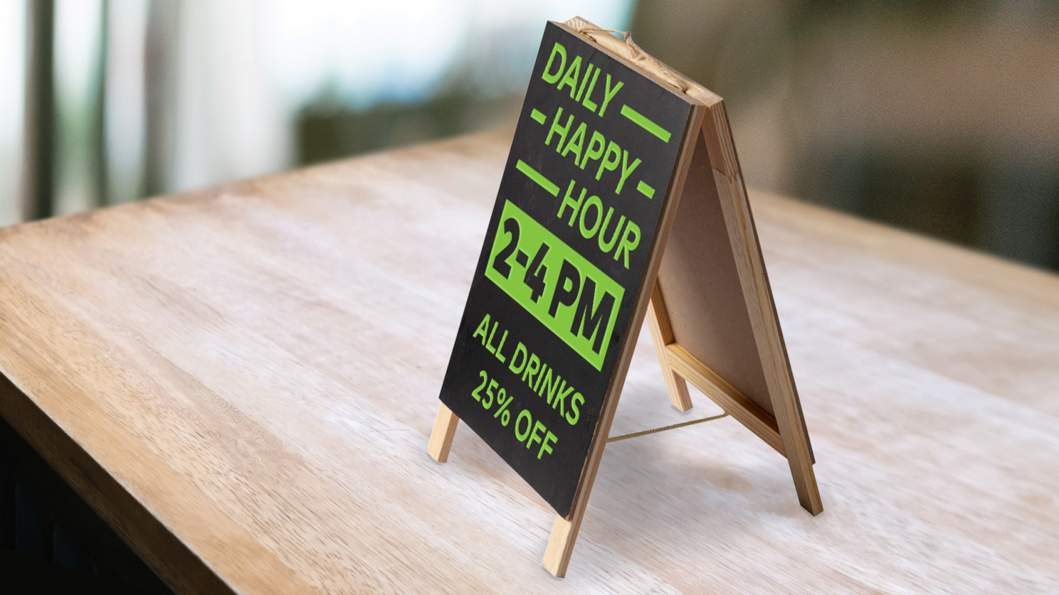 Custom Table Top Signs - Personalized Desk & Display Signage