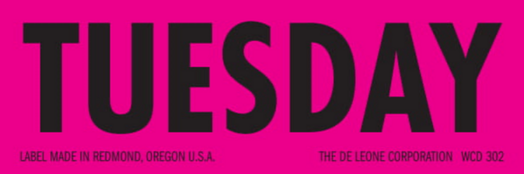 Tuesday Matte Paper Labels 1 x 3