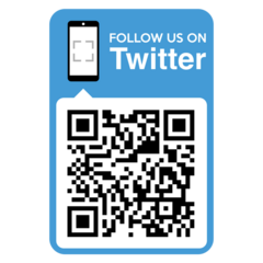 Twitter QR Code Phone Sticker