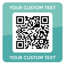 Two-Toned QR Code Square Sticker