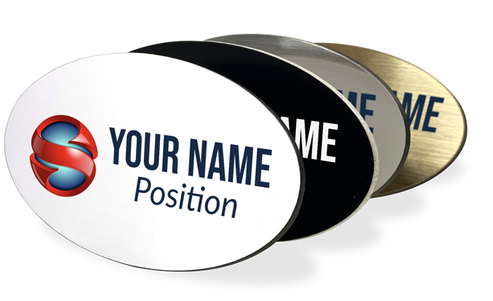 Large Oval Name Tag