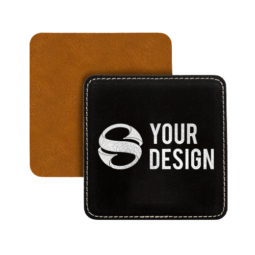 Square Leatherette Drink Coasters (Custom Printed)